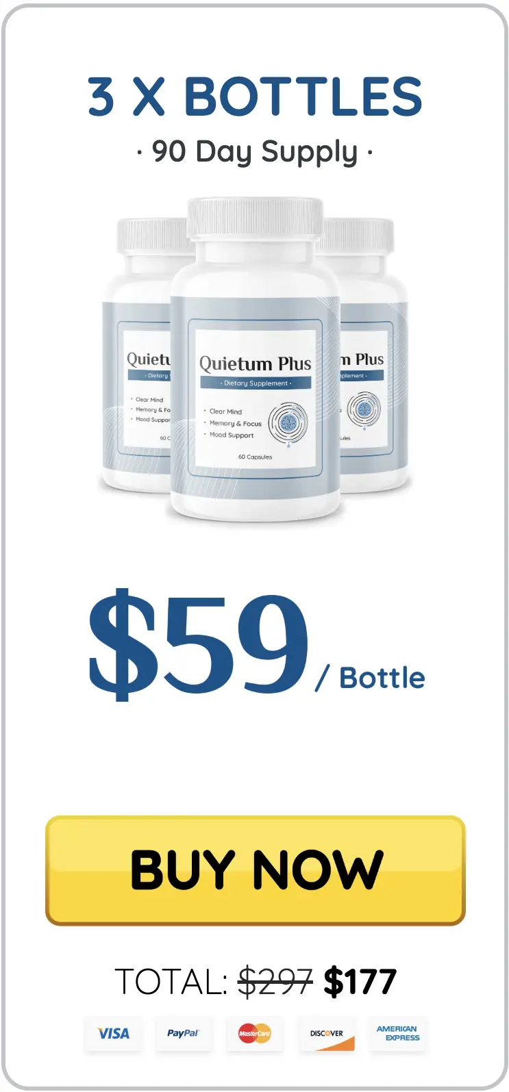 Quietum Plus three bottles order